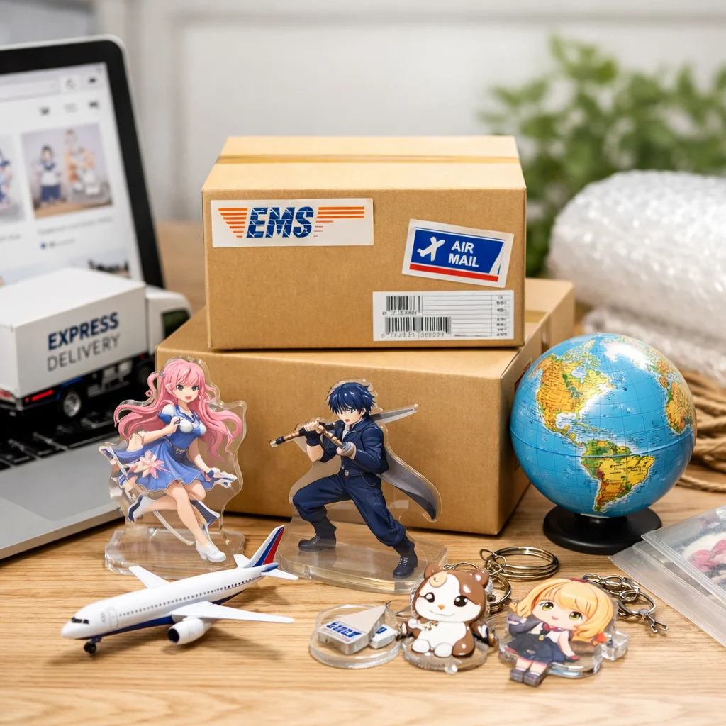 アクリルグッズの通販・海外発送とEMS配送の全貌